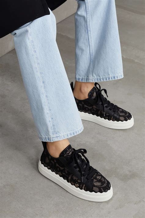 chloe blue sneakers|chloe scalloped sneakers.